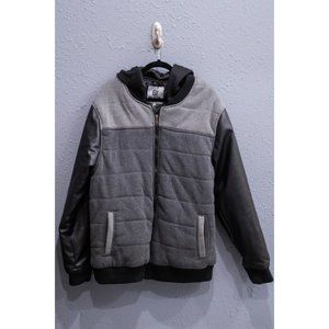 Rue 21 Black Gray and Black Sweatshirt Jacket, Size XXL
